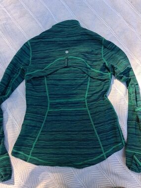 lululemon teal and navy space-dye full-zip Size 8